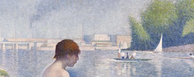 Bathers at Asnières, 1884 (detail) by Georges Seurat